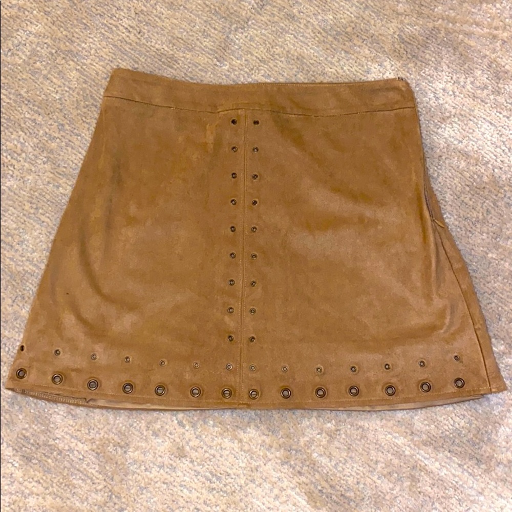 EXPRESS camel suede skirt